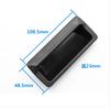 Large Plastic Concealed Handle Iron Concealed Handle Filing Cabinet Door Handle Steel Cabinet Door Locker Handle 1Pcs(Black T 2.0MM)