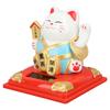Solar Waving Cat Vivid Lovely Auto Waving Arm Fortune Cat Statue for Car Dashboard Window Decoration 3.15in