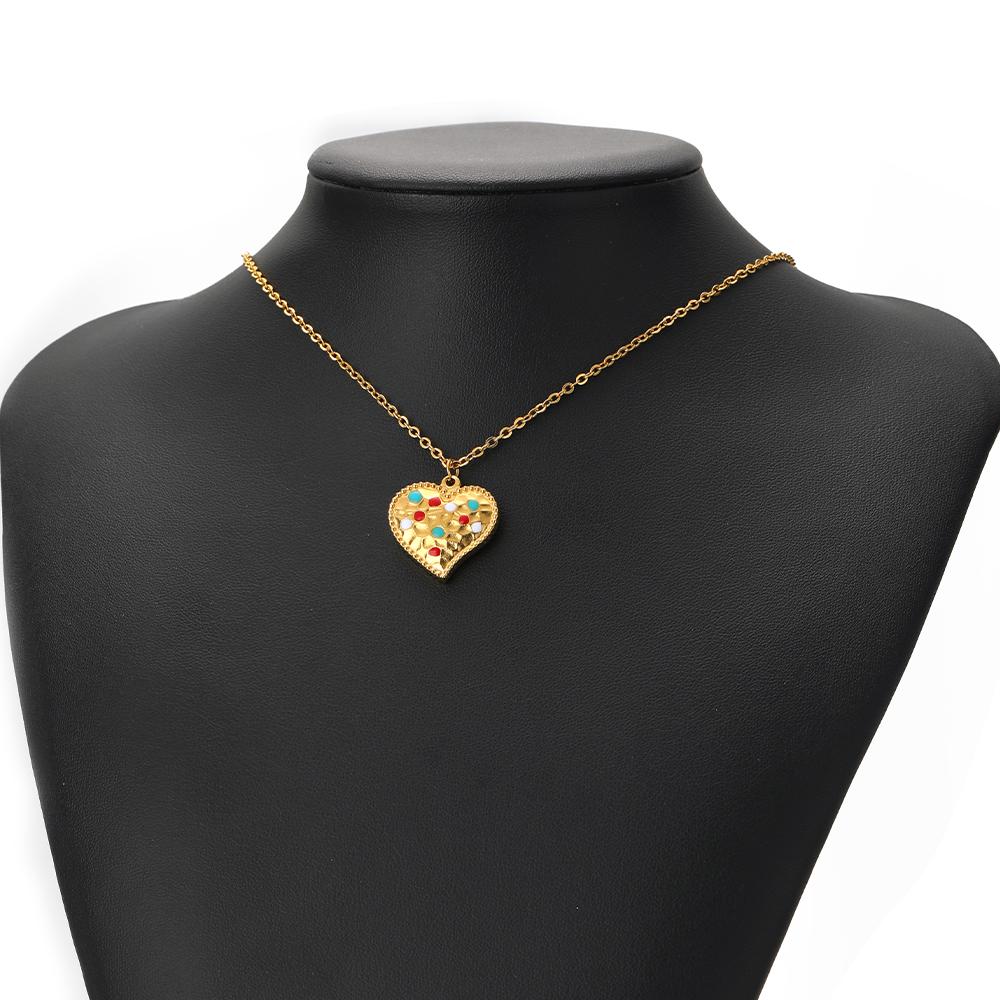 5pcs Stainless Steel Heart Enamel Charms for DIY Jewelry Necklaces Pendants Findings Bracelets Supplies Earrings Making