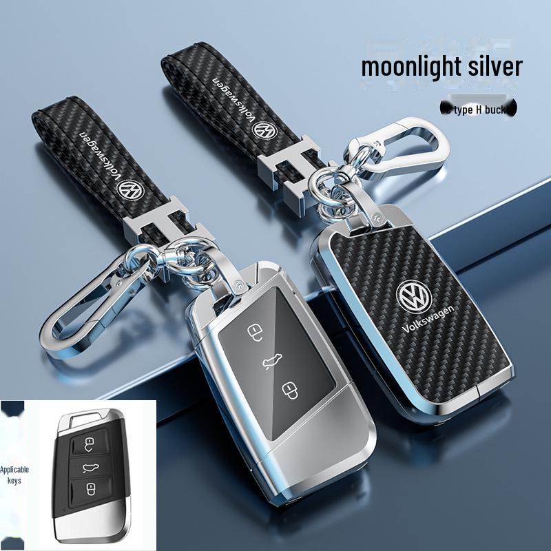 Kryt klíče Volkswagen Lavida pro 24 modelů - Sagitar, Tanyue, Tiguan, Bora a další - Skořepina s přezkou na tašku do auta - Chraňte své klíče stylově.