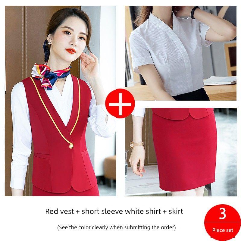 

Бизнес-костюм бортпроводника Ведущий трансляции Художественный экзамен Гостевой образ Интервью бортпроводника Учитель Бортпроводник высокоскоростной железной дороги Комбинезон бортпроводника Red vest + short sleeve white shirt + skirt L