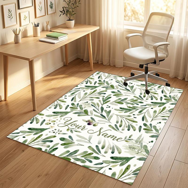Gothic Moth Theme Soft Crystal Velvet Rug Custom Name & Text Print Non Slip Floor Rug for Bedroom Living Room