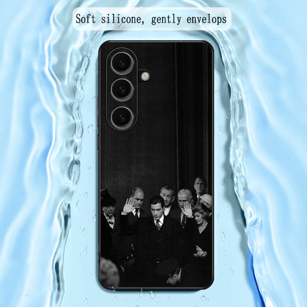 The godfather classic movie poster Phone Case For Samsung Galaxy S26 S25 S24 S23 S22 S21 Plus Ultra Note20 Soft Black