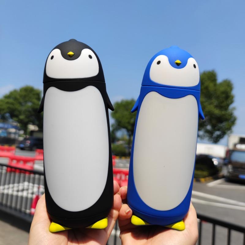 1Pc Cartoon Animal Penguin Thermos Cup  Double-layer Stainless Steel Water Cup