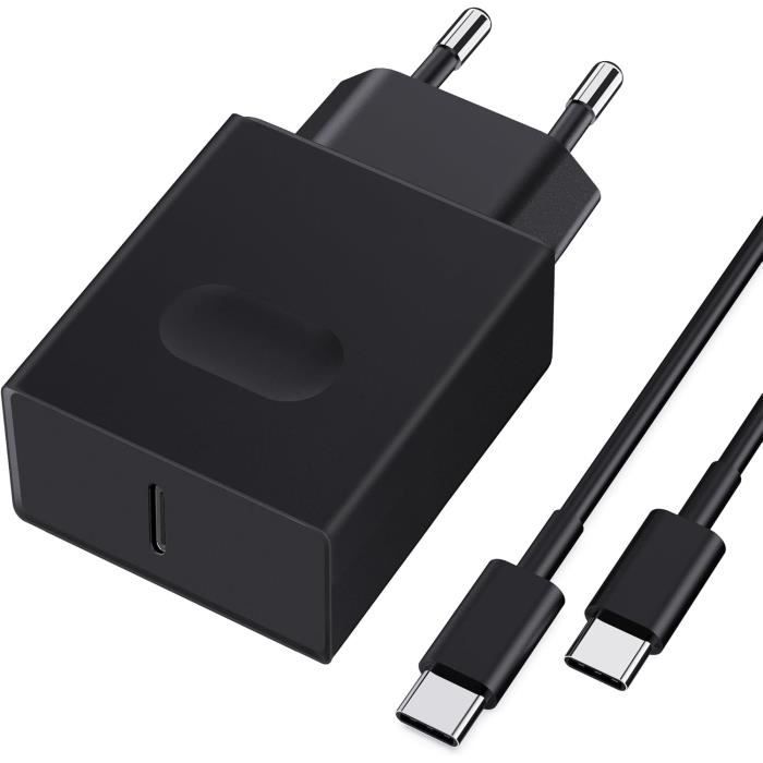 Caricatore Rapido USB C 45W - Samsung - Galaxy S24/S23/S22/S21 - Cavo 2M - Protezione Intelligente - Nero nero