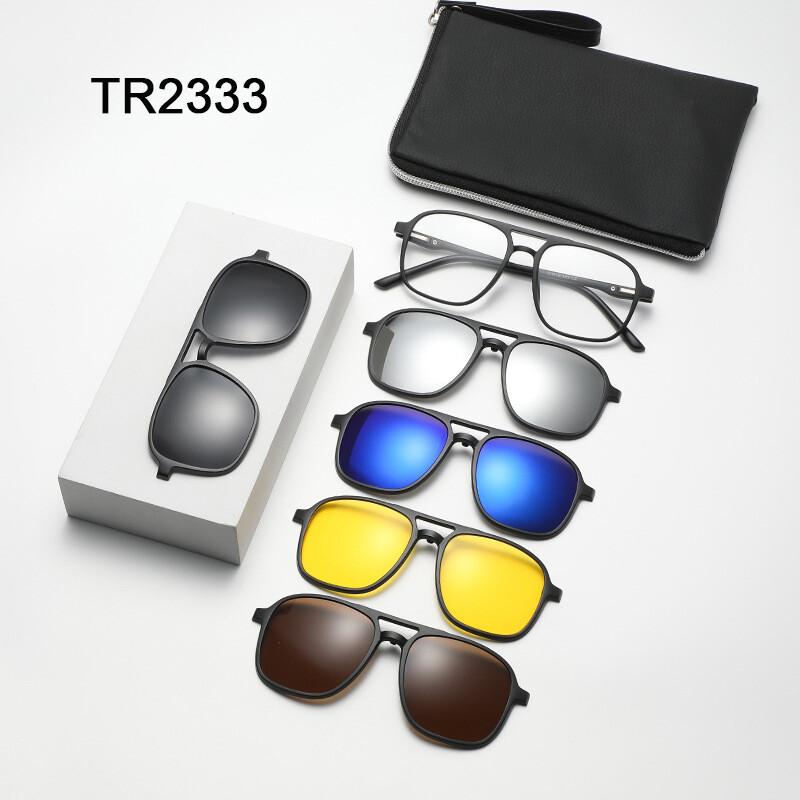 

1+5 Polarized Magnetic Sleeve Reading Glasses Frame Male Ultralight Myopia Square Frame Female Optical Prescription Sunglasses Original Lenses