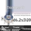 Außen-Ø 20mm Aluminiumlegierung Flache Unterlegscheibe Abstandshalter mit M6/M8/M10/M12 Innenloch - Metallwellenbuchse Isoliersäule.