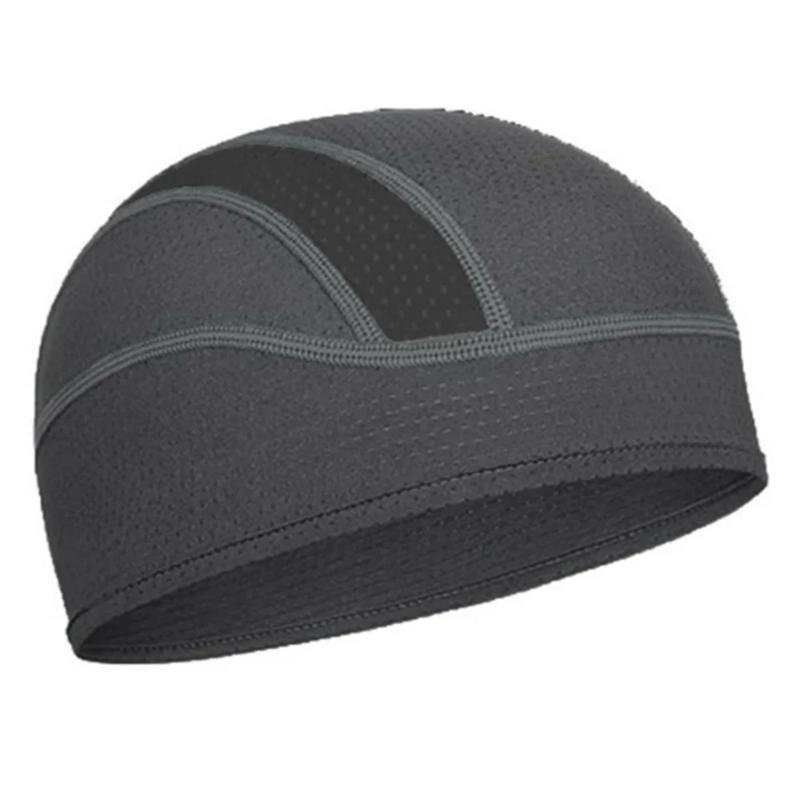 Touca de Malha Respirável Fina de Secagem Rápida para Verão, Gorro Skull Cap Esportivo para Corrida, Chapéu Absorvente de Suor, Forro para Capacete de Ciclismo, Chapéu Anti-UV