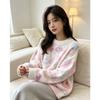 2026 Autumn Women Colorful Sweaters Knitting Basic Fashion O-Neck Style Loose Pullover Sweater
