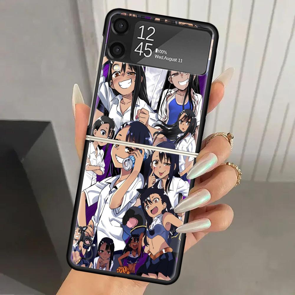 

Эстетичный чехол из твердого ПК для телефона Nagatoro San Anime для Samsung Galaxy Z Flip 7 6 5 4 3 Черный ZFlip7 ZFlip6 Flip5 Flip4 Flip3 5G Pri Samsung Z Flip 6