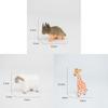 Wooden Giraffe Animal Figurine For Diy Home Decor Kids Bedroom Tabletop Display