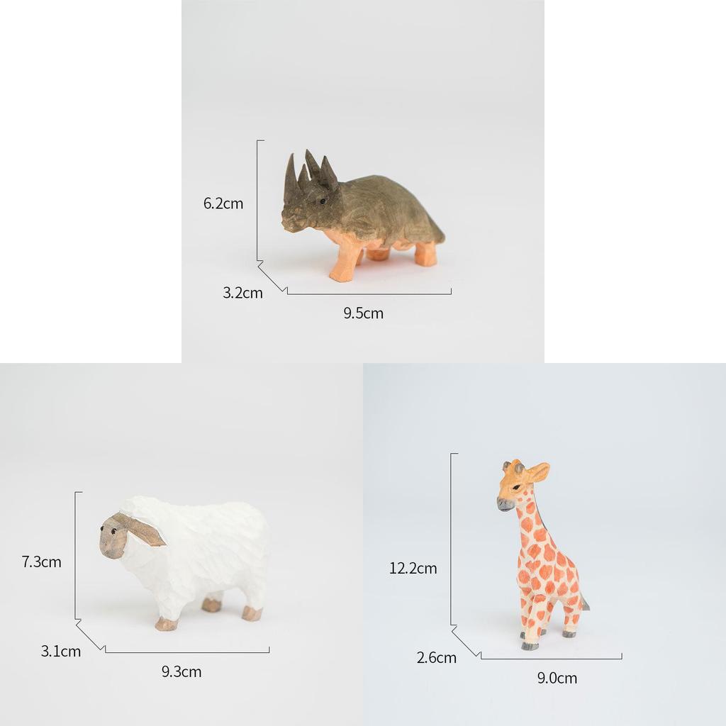 Wooden Giraffe Animal Figurine For Diy Home Decor Kids Bedroom Tabletop Display