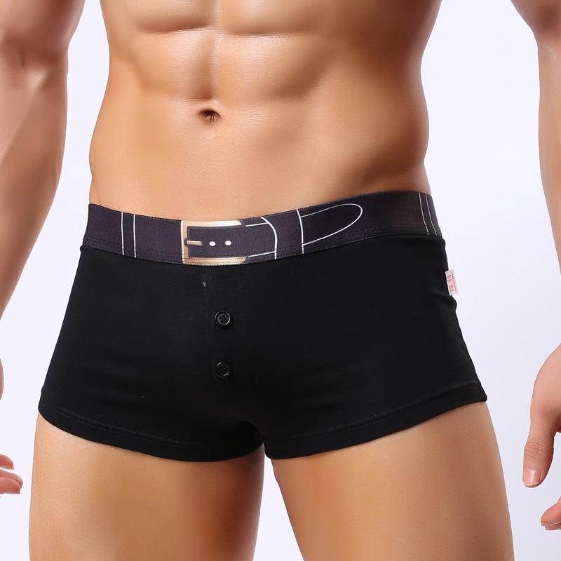 Premium Quality Men 3d Print Underwear Featuring Button File Open Bulge Design For Ultimate Comfort