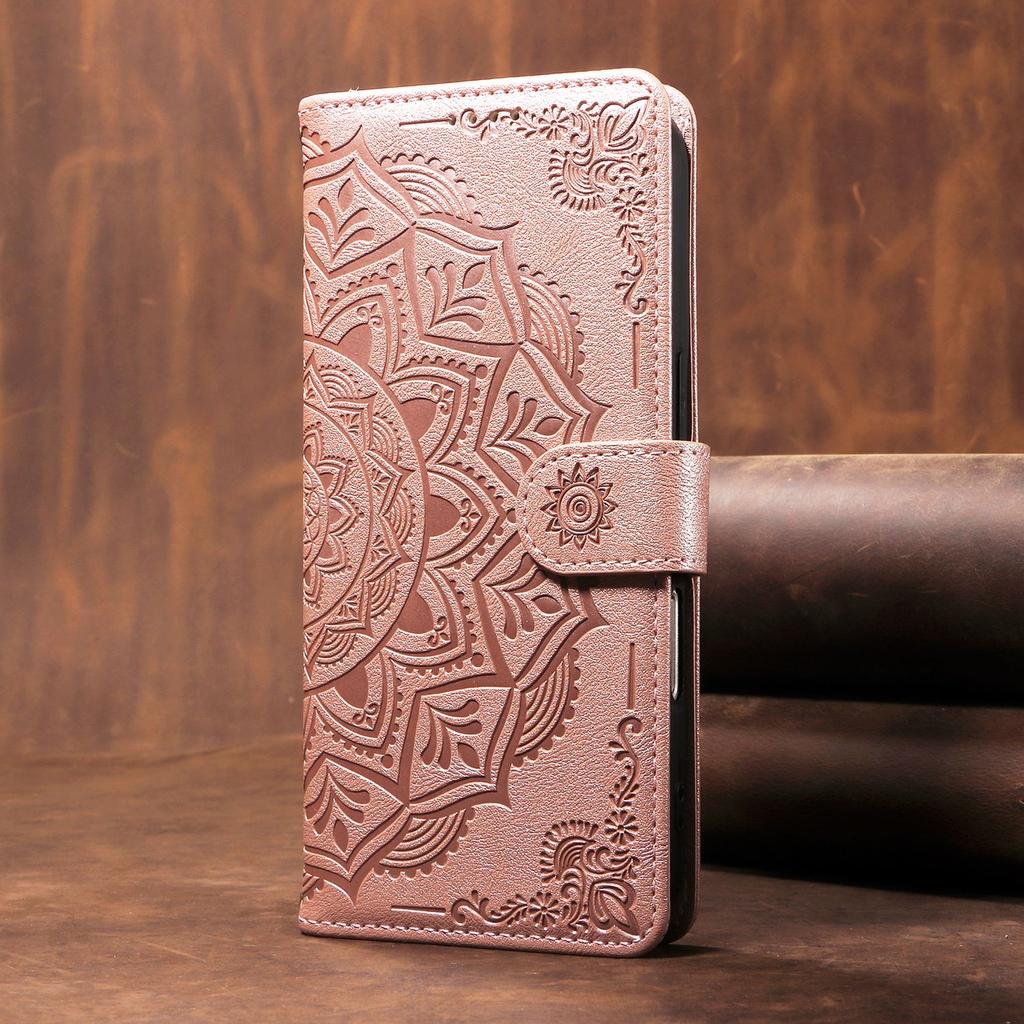 Flip Wallet Case For Samsung Galaxy A33 A53 A73 A22 A32 A52 A72 A42 A17 A16 A15 A14 A13 A12 4G 5G Leather Cover Mandala Embossed