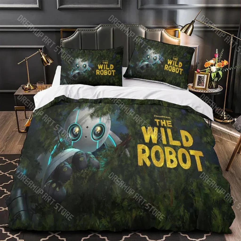 The Wild Robot 3D Printed Duvet Case Pillowcase Bedding Set Twin Full Queen King Size For Bedroom Decor
