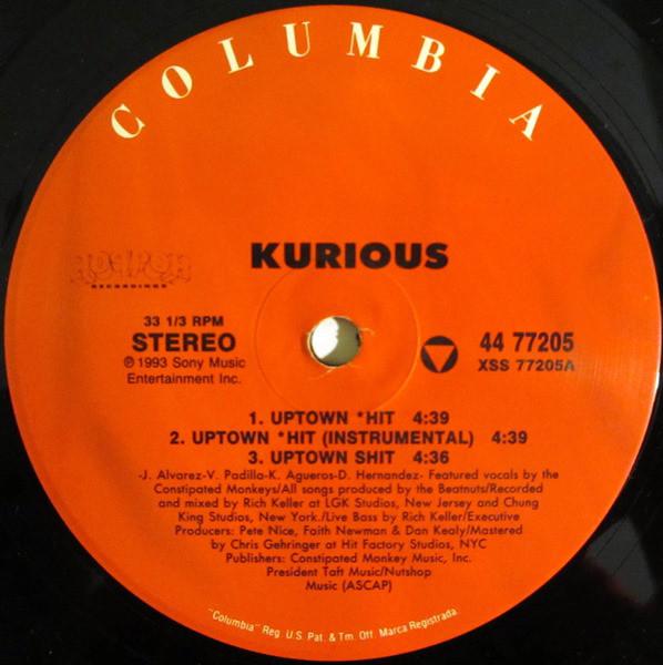

12inch Record KURIOUS - Uptown Shit / Spell It Wit A J 4477205 Columbia US Rap & Hip-Hop/R&B Used
