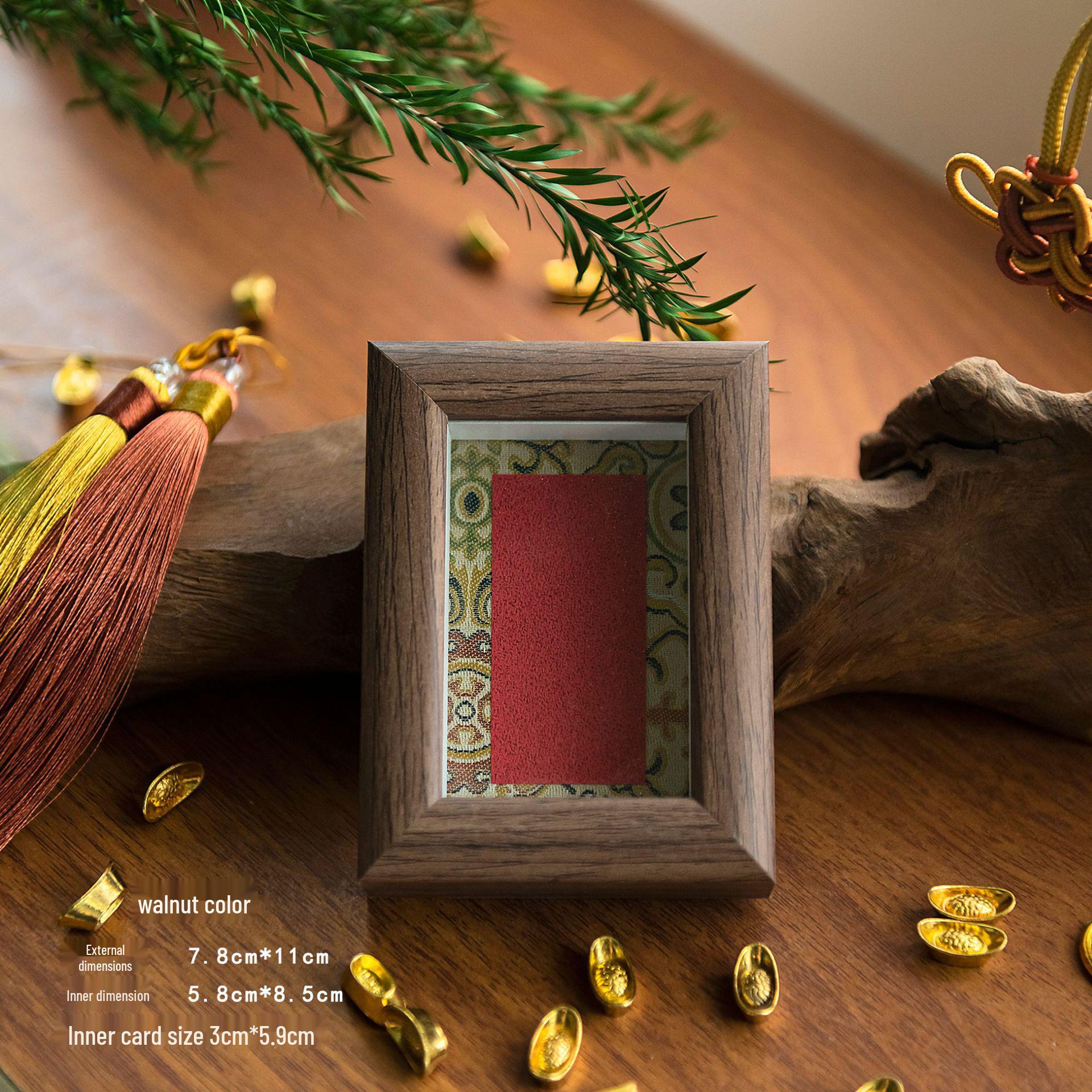 Song Brocade Mini Photo Frame, Calligraphy Display, 12345-Piece Pack, Xuan Paper Surface, Cultural & Creative Gift. Song brocade frame