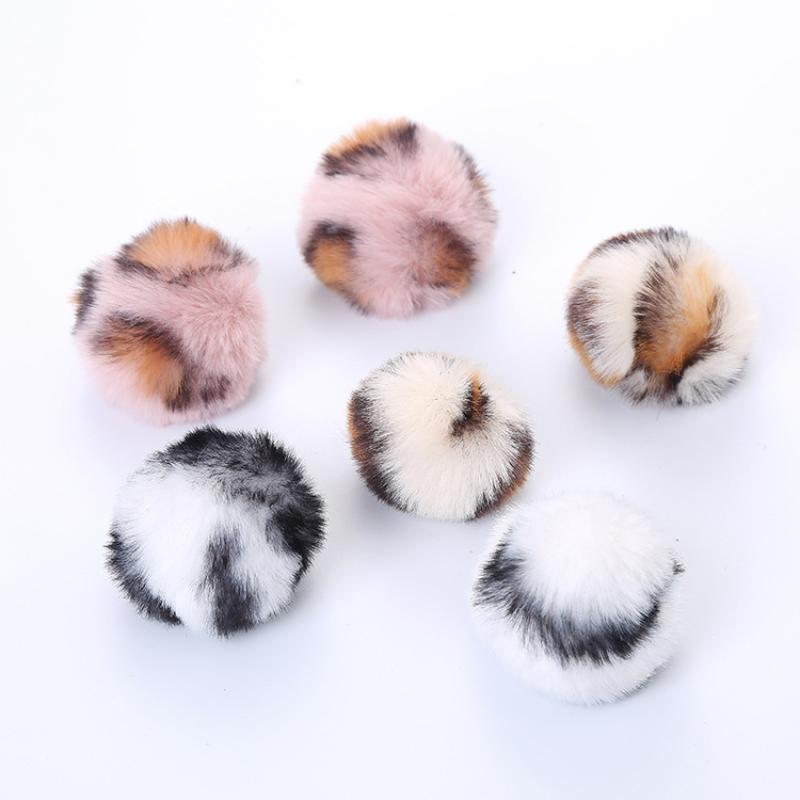 5Pcs Leopard Print Plush Catnip Balls Soft Interactive Toy Balls For Cats Dogs Self‑Play Relieve Boredom Improve Emotions