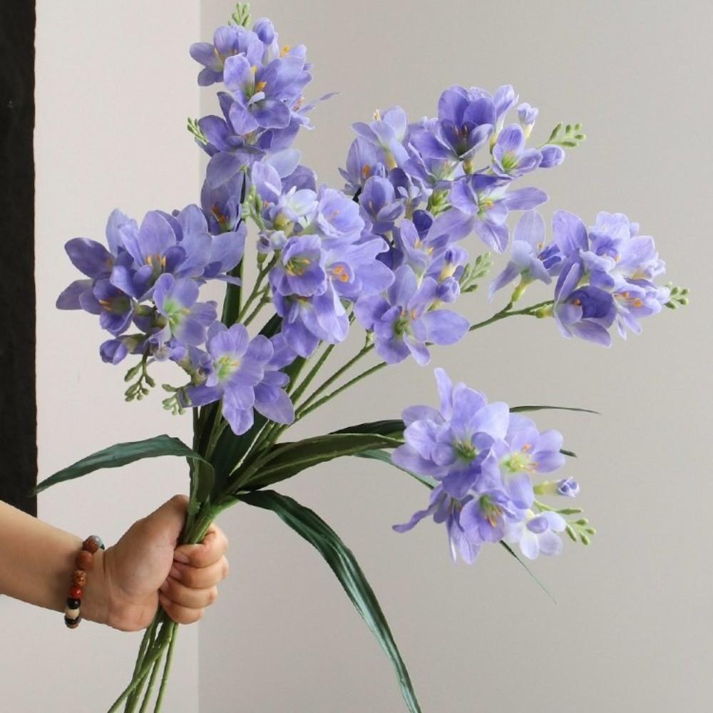 3D Fake Flower Moisturizing Texture Silk Flower Artificial Vanilla Orchid Flower  Photography Props