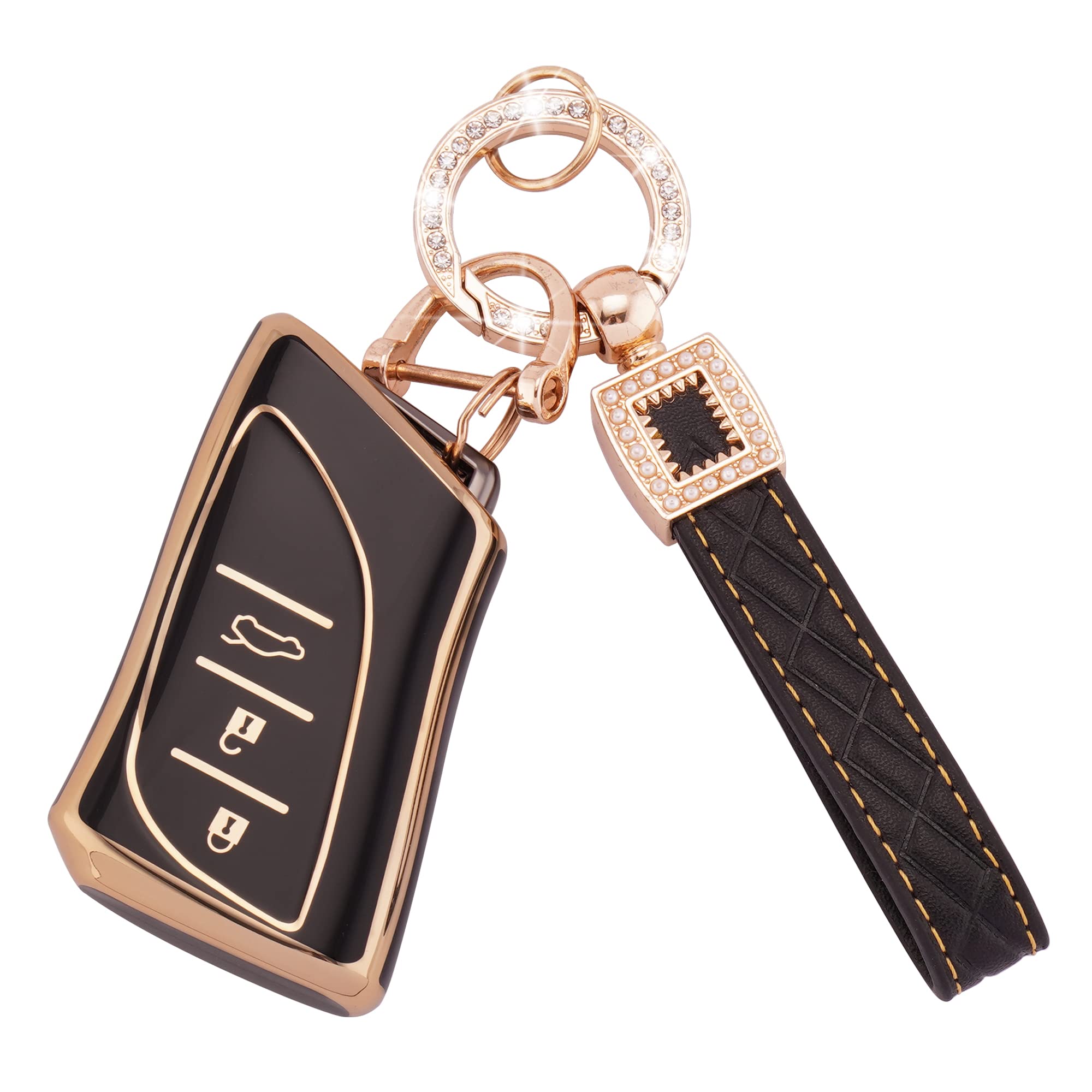 

Чехол для смарт-ключа для Lexus ES NX RX LS IS CT LX UX Чехол для ключа с дистанционным управлением Высококачественный ТПУ Легкий Силиконовый Держатель для ключей Грязь Падение Царапина чёрный