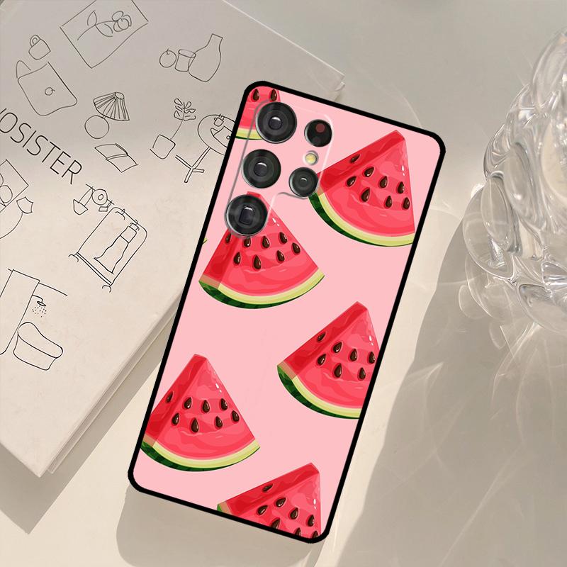 Summer Fruit Watermelon Case For Samsung Galaxy S23 S21 S22 Ultra S20 FE S8 S9 S10 Plus Note 10 Note 20 Ultra Cover