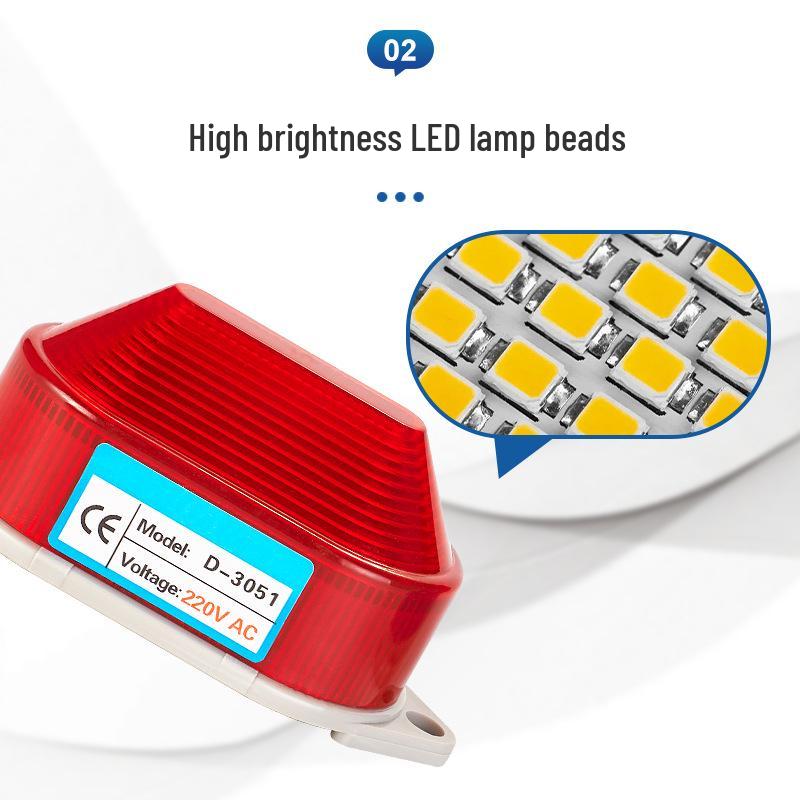 D-3051 LED Warning Strobe Light, 24/220V Flashing Light.