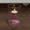 European Style Glass Candle Holder – Romantic Windproof Tabletop Decor for Home & Dinner