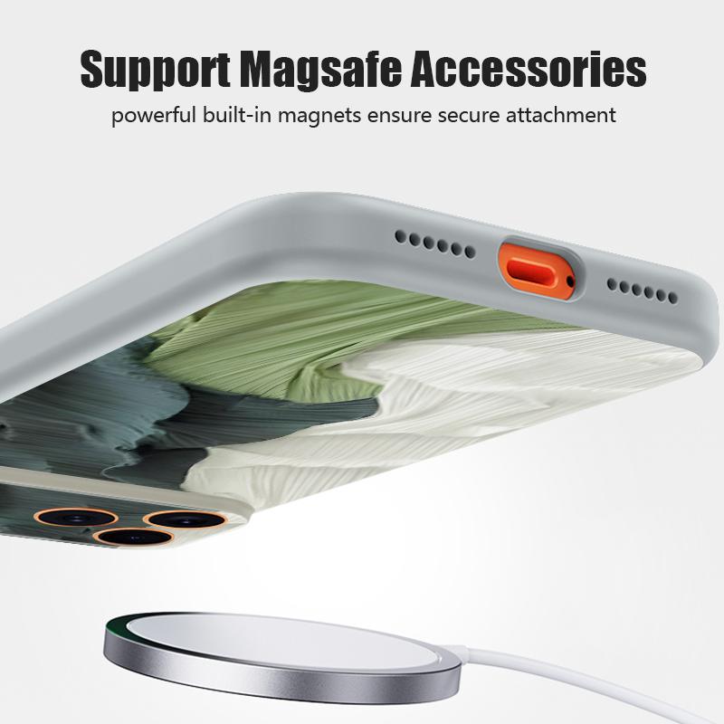 Rainbow Color Striped Phone Case For iPhone 17 Pro Max Hybrid TPU+PC Magnetic For Magsafe Matte Cover For iPhone 16 15 14 13 Pro Max
