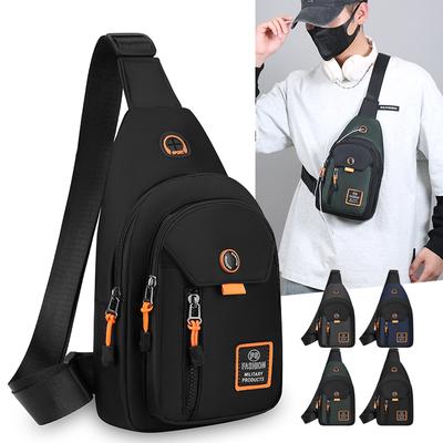 Men's Fashion Crossbody Chest Bag - Lightweight Oxford Shoulder Sling (Stylish Waist Pack & Handbag for Casual Wear)
