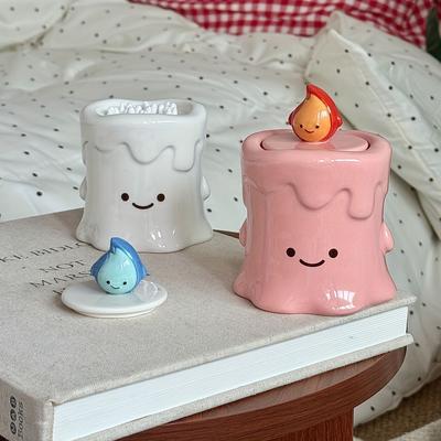 Cartoon Little Fireman Creative Cute Ceramic Toothpick Holder Stylish Living Room Decorative Gift