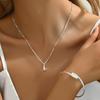 European and American jewelry water drop necklace four-piece fashion bracelet ring earrings necklace versatile jewelry set