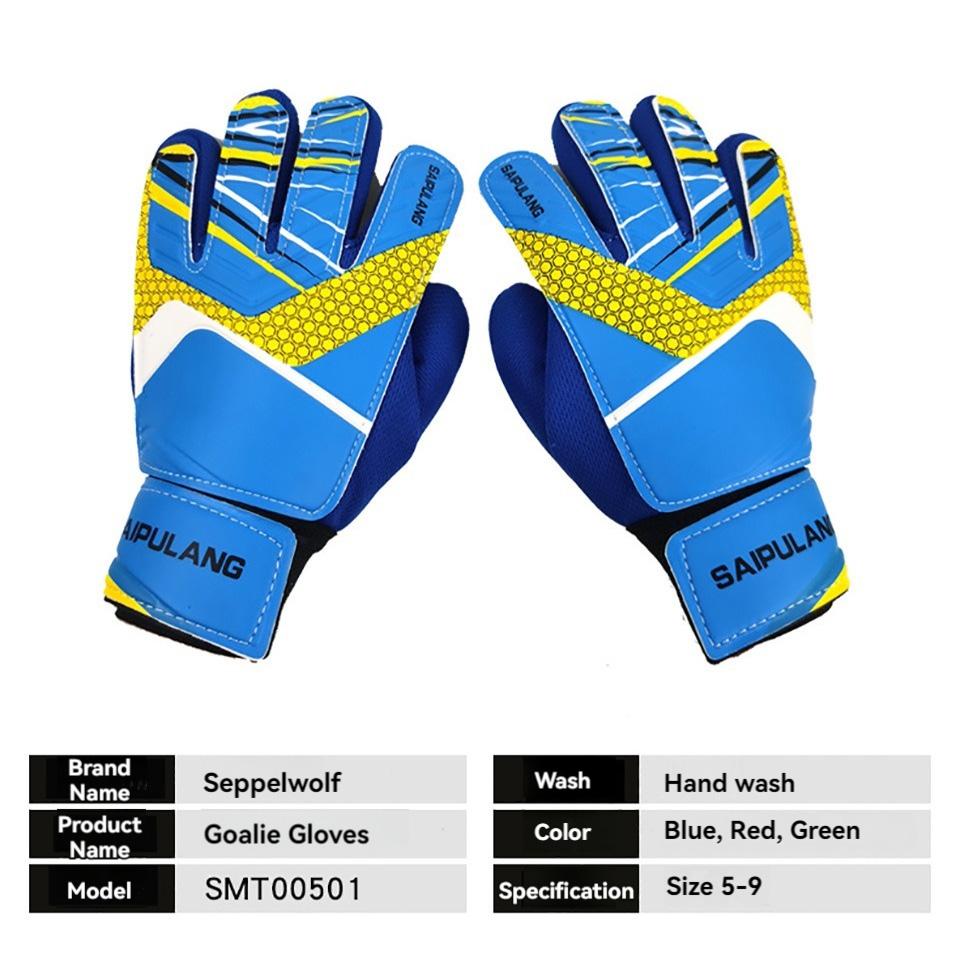 Loogdeel Professionelle Fußball Trainings Torwarthandschuhe Kind Erwachsener Tor Verdickte Latex Fußballhandschuhe Hand Fingerschutz