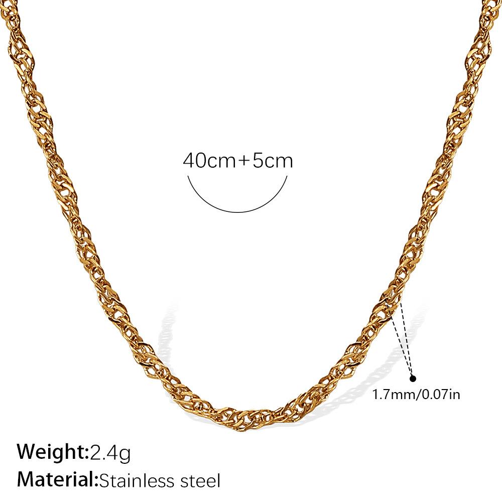 Vielseitig Und Vielfältig Kette Schlangenknochen Geprägt Kettenstil Halskette Verdrehte Kette Edelstahl Vergoldet Personalisiert Frau