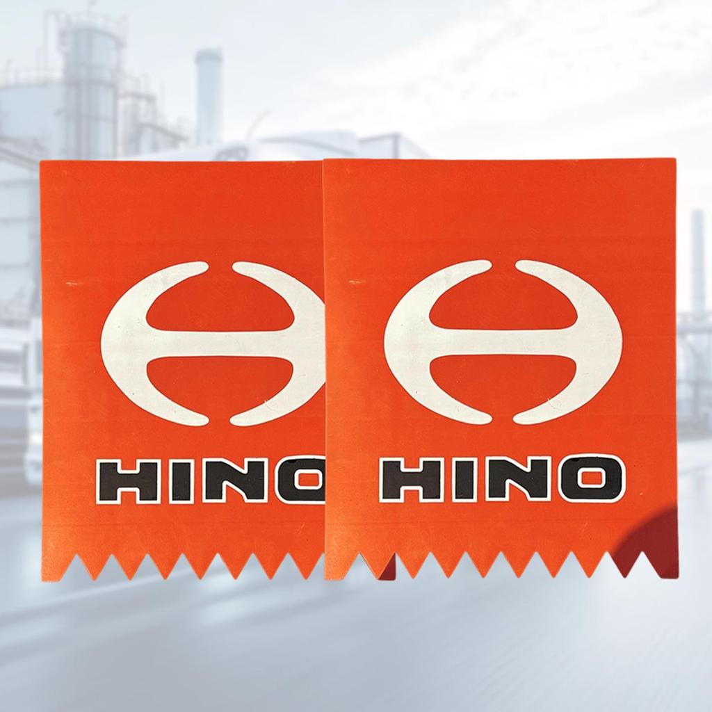 Red Custom Mudguards for Hino Truck Semi-Trailers: Various Models for Cross-Border Trade.