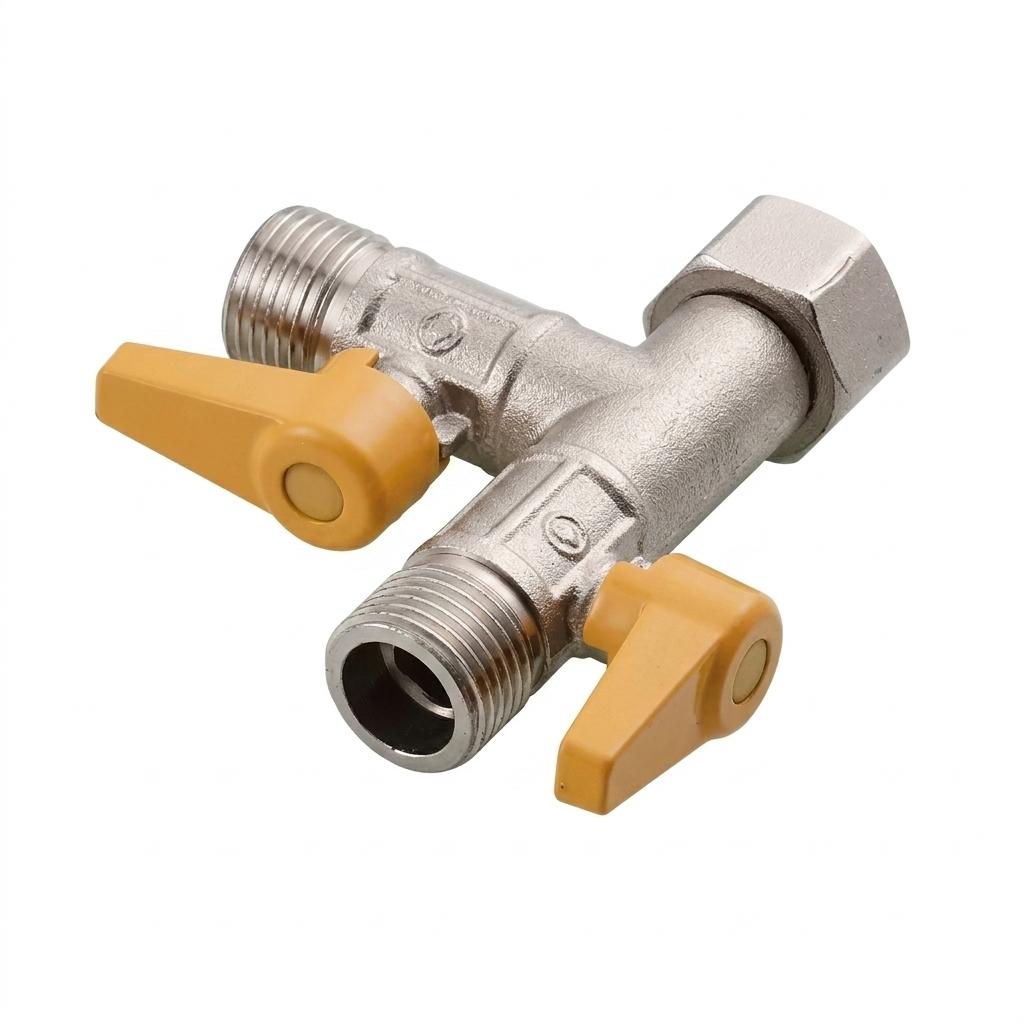 1pc Gas Ball Valve Heavy Duty Brass Shutoff Valve for Water Heater Natural Gas LPG Pipe Fitting Durable Leakproof DN15