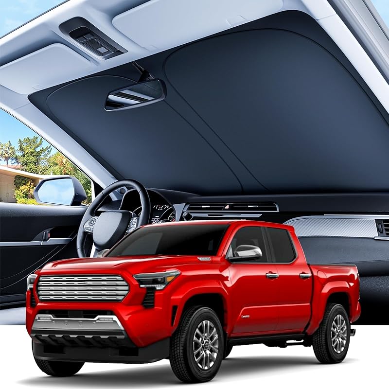 REEVAA 2025 Upgraded Tesla Model 3 Highland Sunshade Windshield [Tailored Fit, 99% Sun Protection] Foldable And Easy-Use Sunshade Accessories With