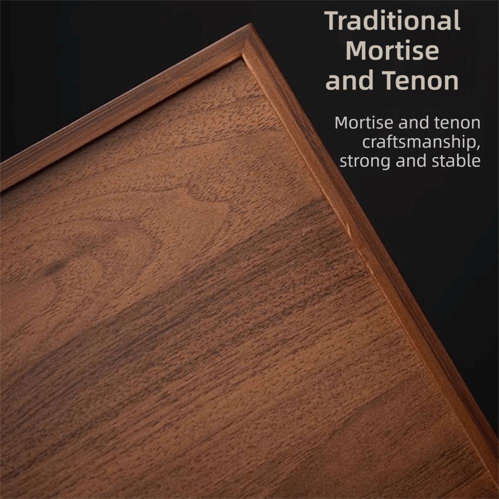 Walnut Color Bamboo Wooden Tray With Handle Serving Tray Decorate Tray Food Storage Trays  Bathroom