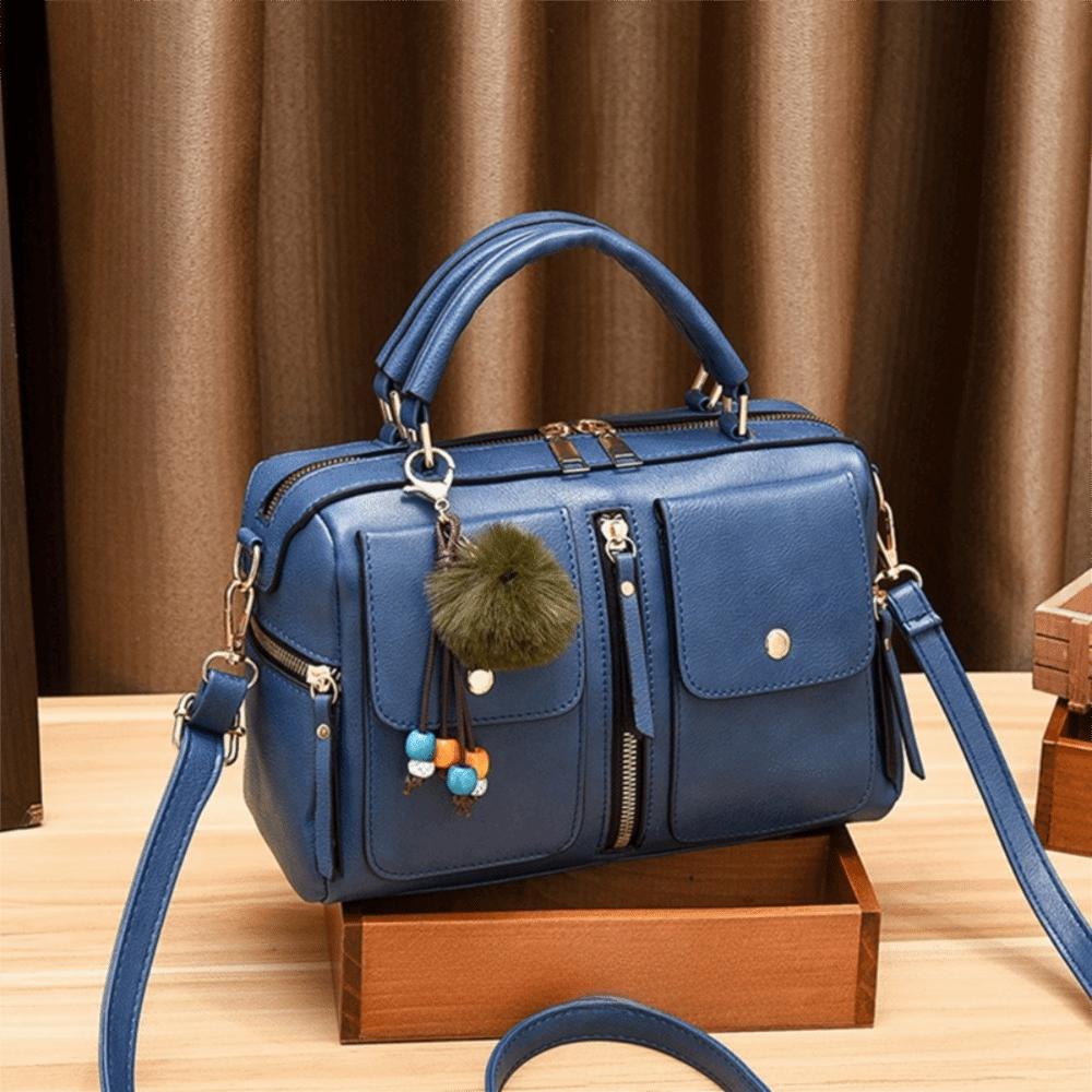 

New PU Leather Handbag Large Capacity Portable Shoulder Bag Multifunctional Crossbody Bag Women