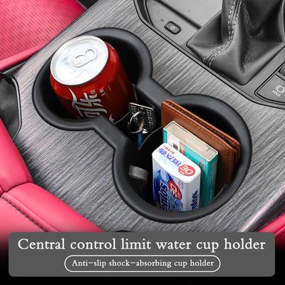 Cup Holder Storage Tray for Land Cruiser LC300 Shock-Absorbing Central Armrest Cup Box TPE Tidying