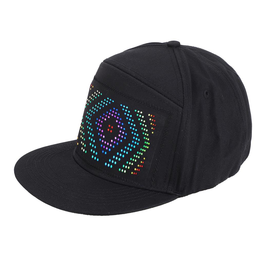 LED Cap 16x32 BT APP Control Programmable LED Hat for Festival Party Carnival Concert 5V 2A