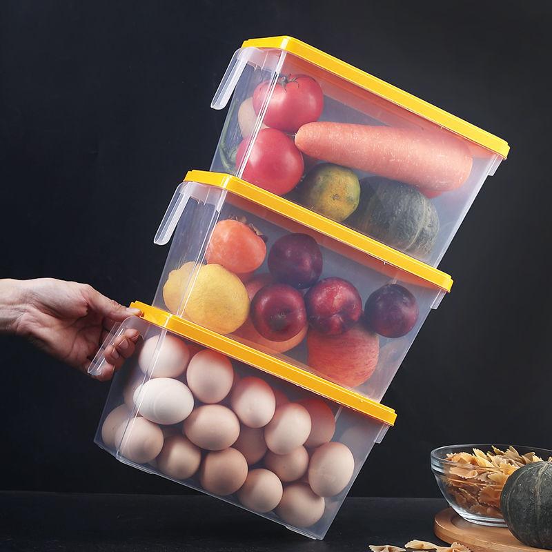 Kühlschrank Frischhalte Lebensmittel Aufbewahrungsbehälter Transparent Tragbar Eier Gemüse Obst Organizer mit Griff Feuchtigkeitsdicht