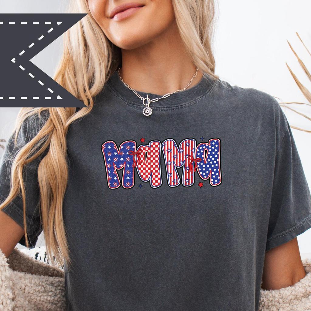 Comfort Colors® Mama Top, USA Anniversary Shirt, 4th of July Graphic Tee