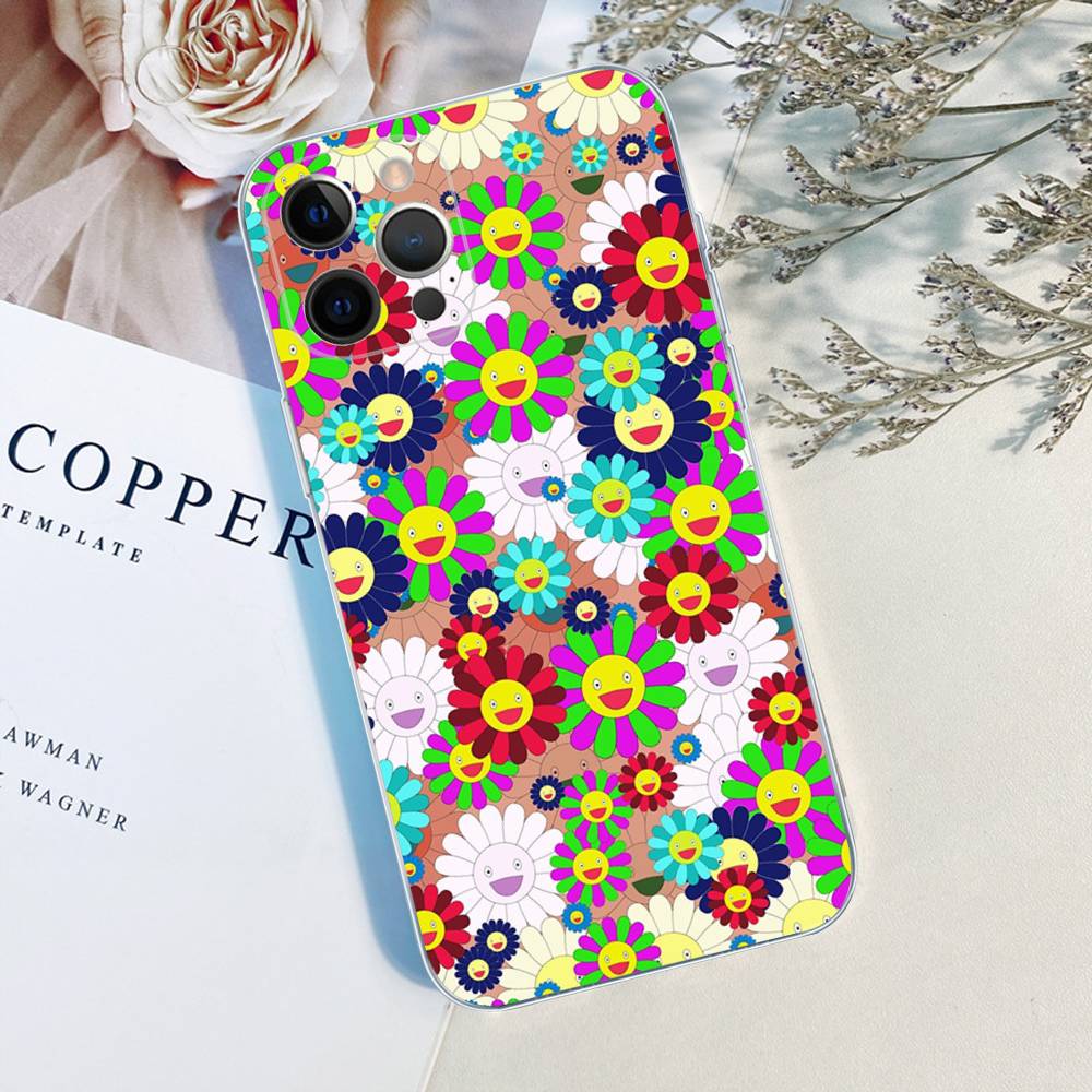 Japanese Artisti M-murakami T-takash Art Transparent Phone Case for iPhone 17 Air 16 Pro Max 15 14 13 12 11Plus Shockproof Cover