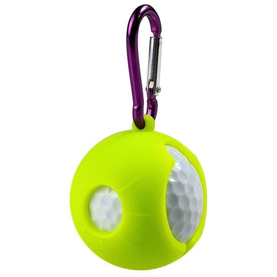 Silicone Golf Ball Protective Cover, Universal Golf Ball Holder with Carabiner, Portable Golf Ball Carrier Protector Sleeve, Golf Accessories
