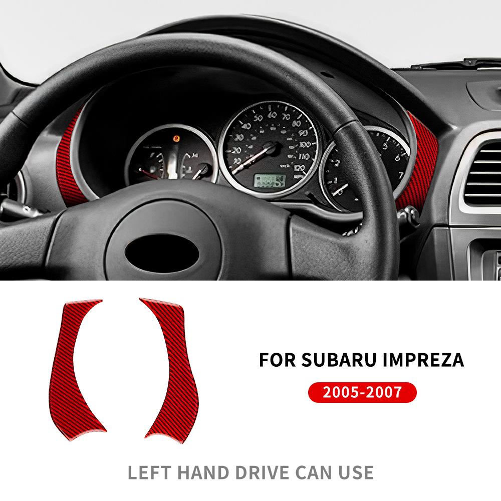 Real Soft Carbon Fiber Sticker For Subaru Impreza 2005 2006 2007 Gear Shift Panel Outlet Vent CD Frame Interior Accessories