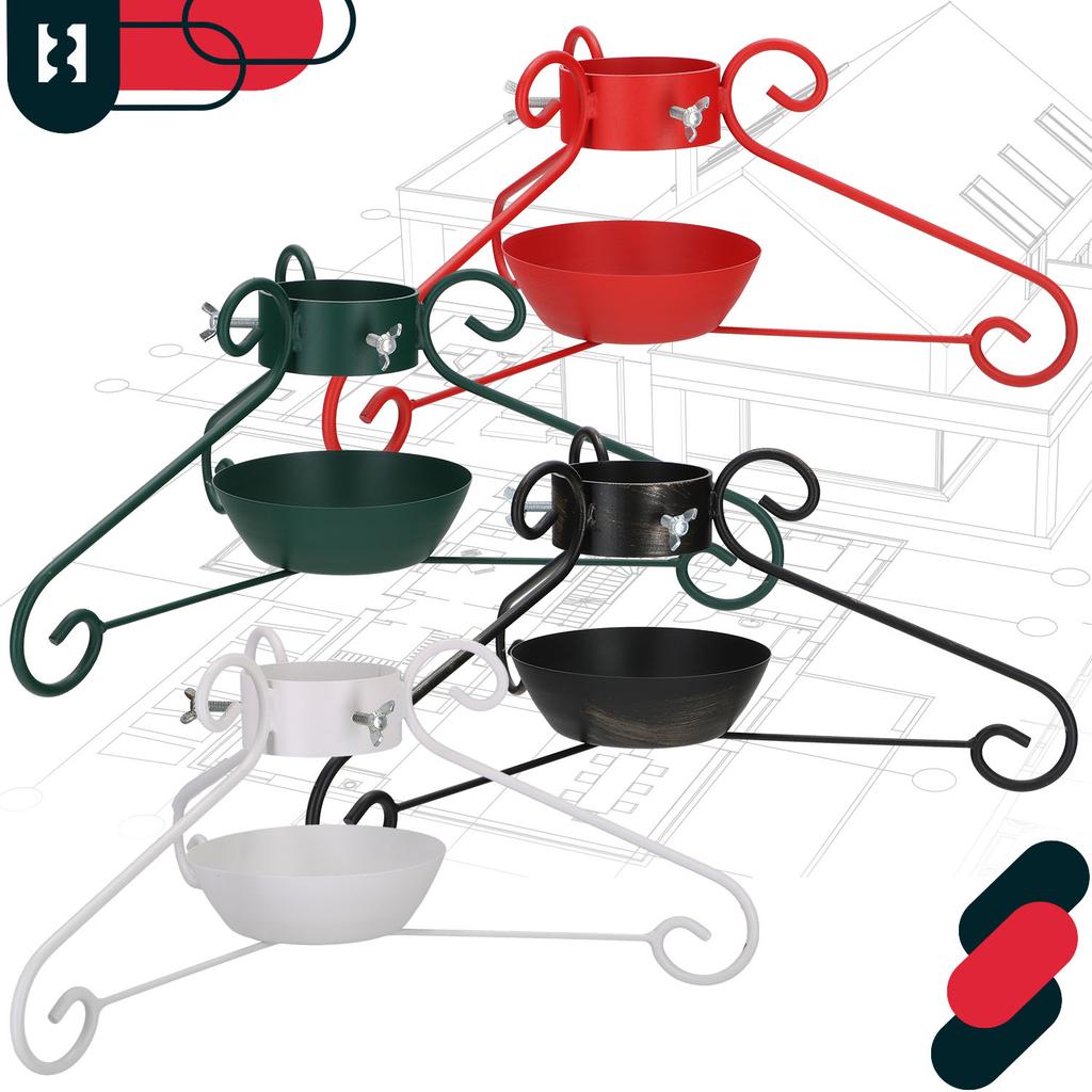 Kotarbau® Metal Christmas Tree Stand With Water Container, Wrapped, Decorative, Green, 52 X 23 Cm