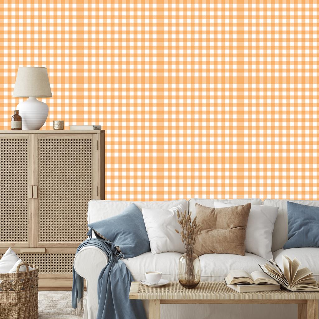 Cream Fabric Pattern Wallpaper, Clear Detail for Living Room and Bedroom 50x1000