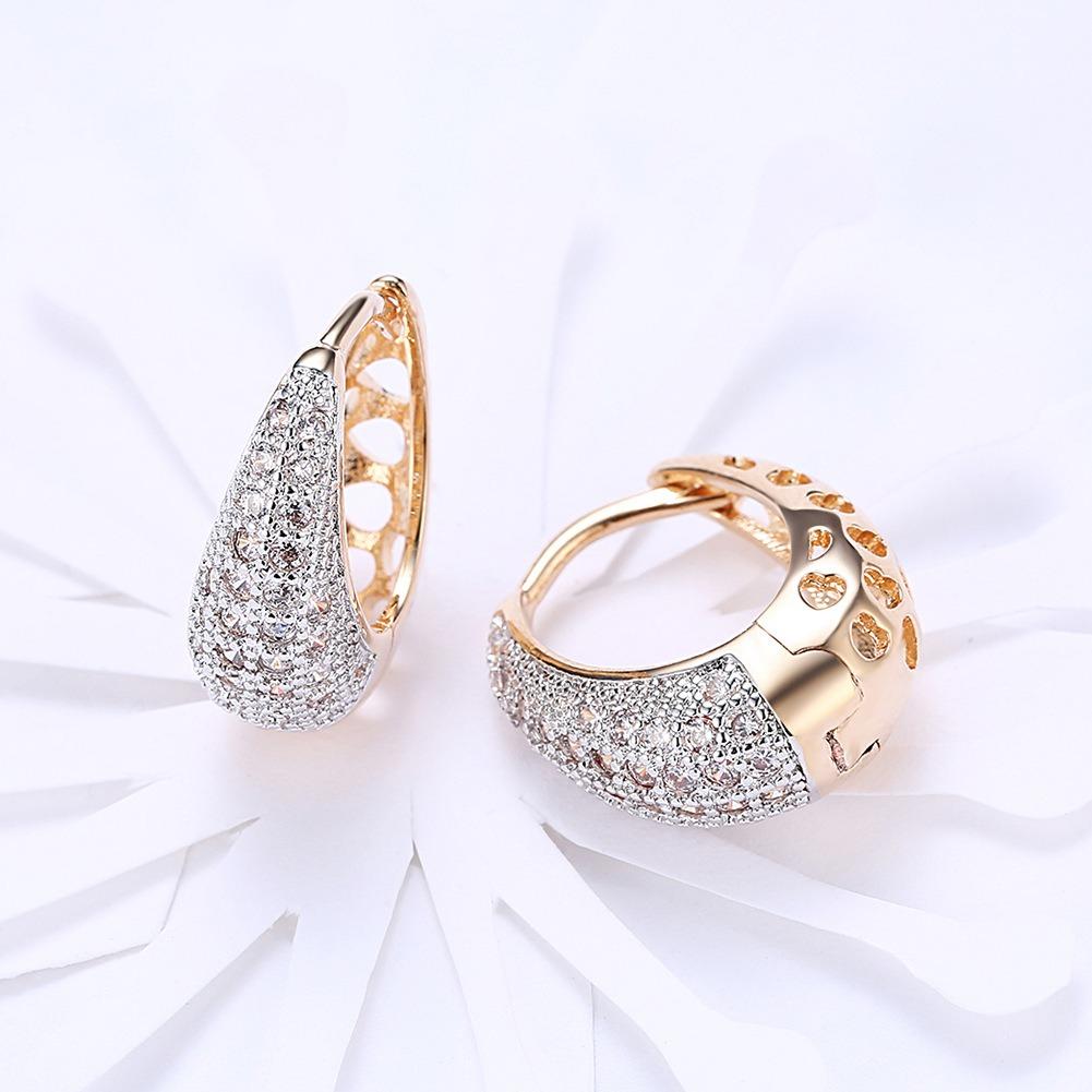 925 Sterling Silver Zircon Creative Ear Clip For Women 18K Gold Plated Earrings Charm Jewelry