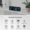 LED Desk Alarm Clock Digital Alarm Clock Multifunctional Electronic Wall Clock USB Charging Bedside Alarm Clock for Home Office