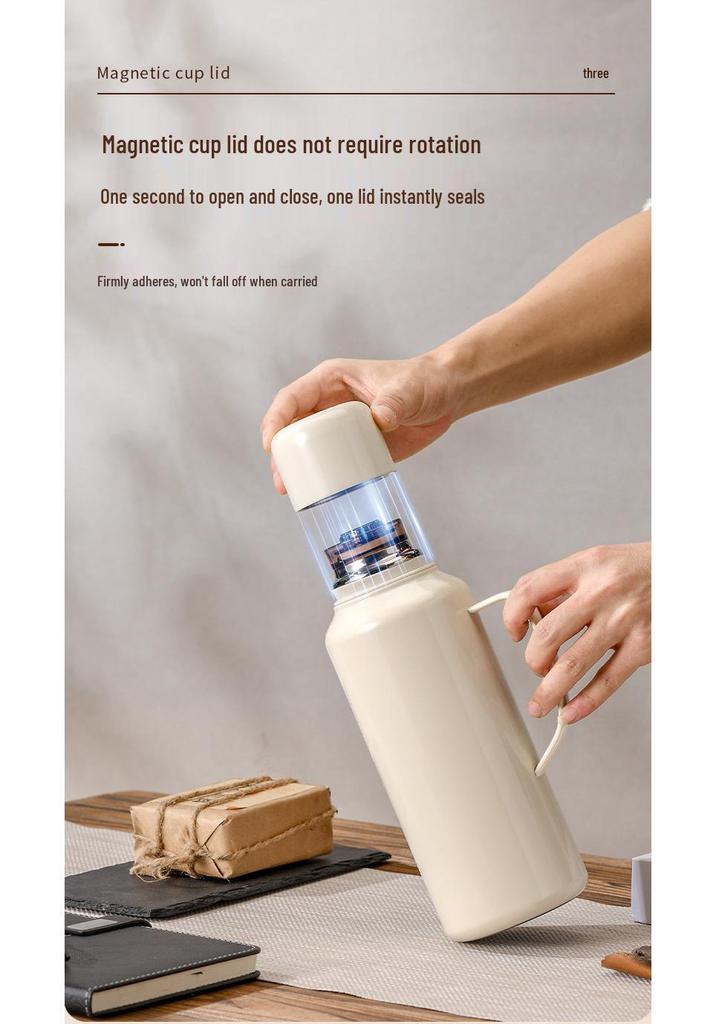 316 Stainless Steel Smart Thermos Flask with Tea Separator and Insulated Design